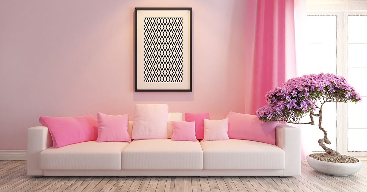 The ultimate pink living room