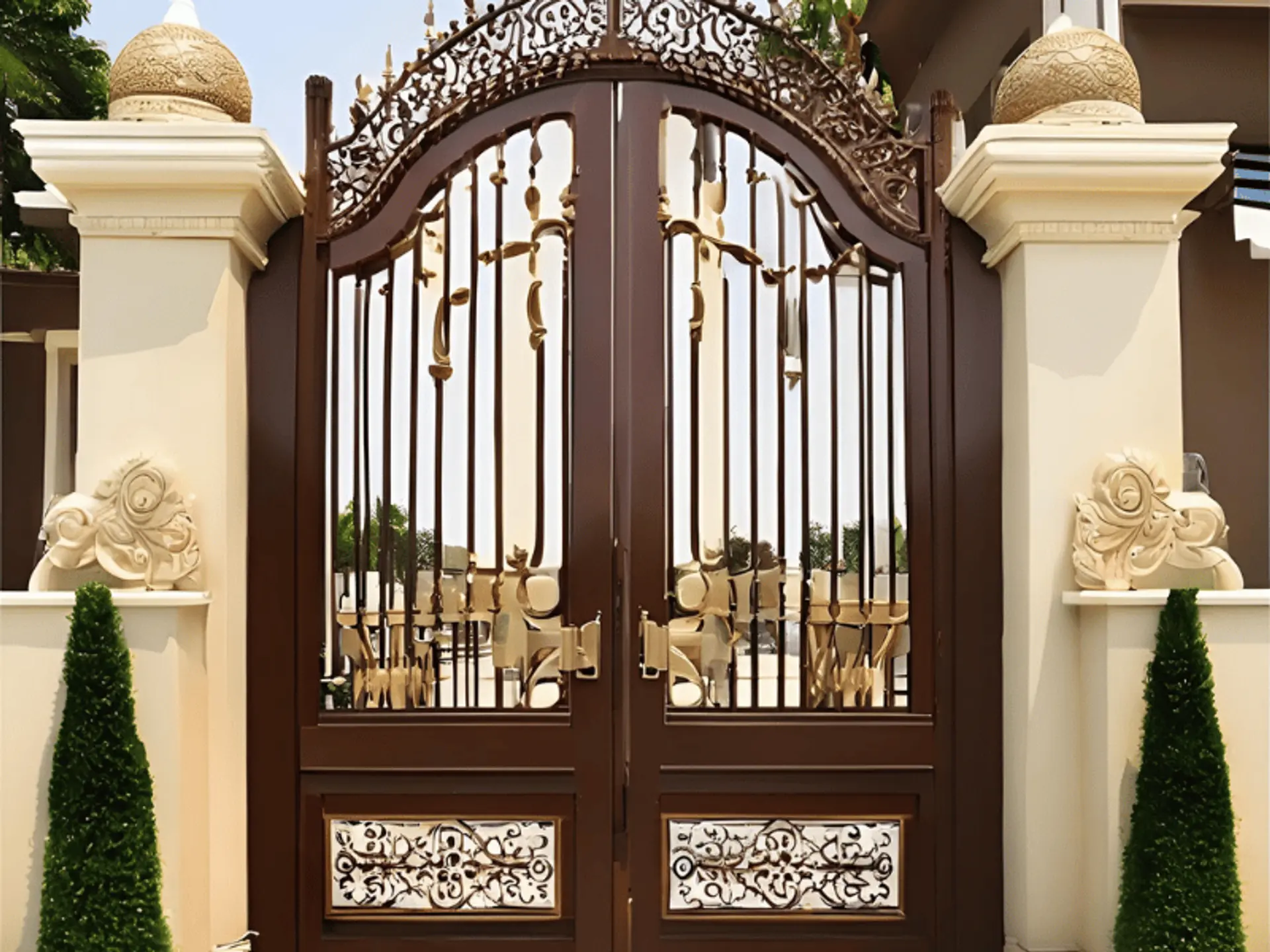 Elegant Brown and Cream Gate Colour