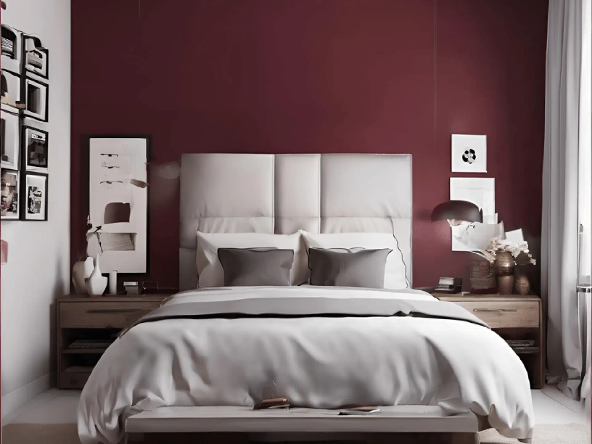 Maroon and White Colour