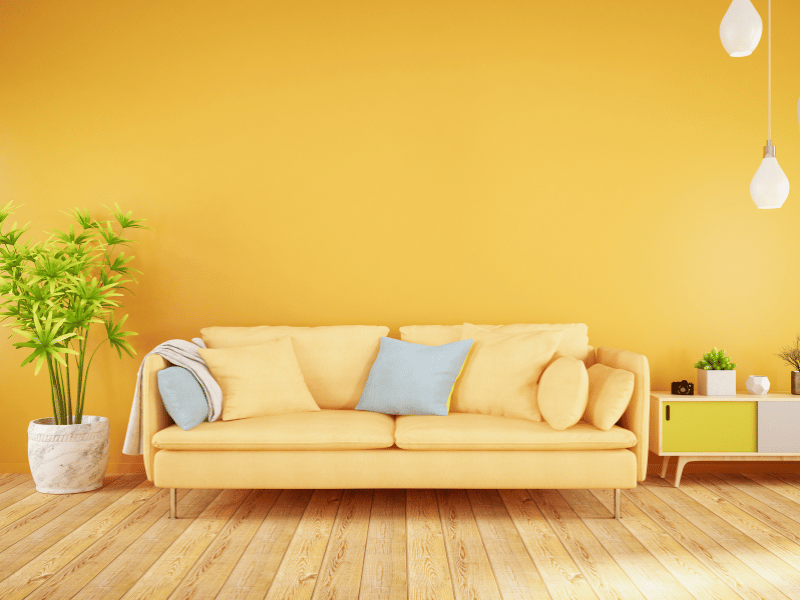 Yellow living room