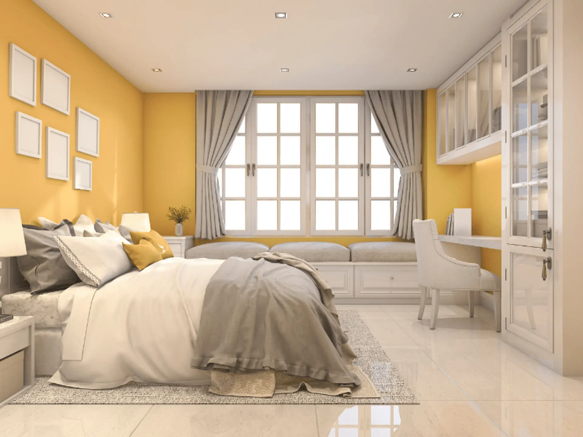 Yellow bedroom