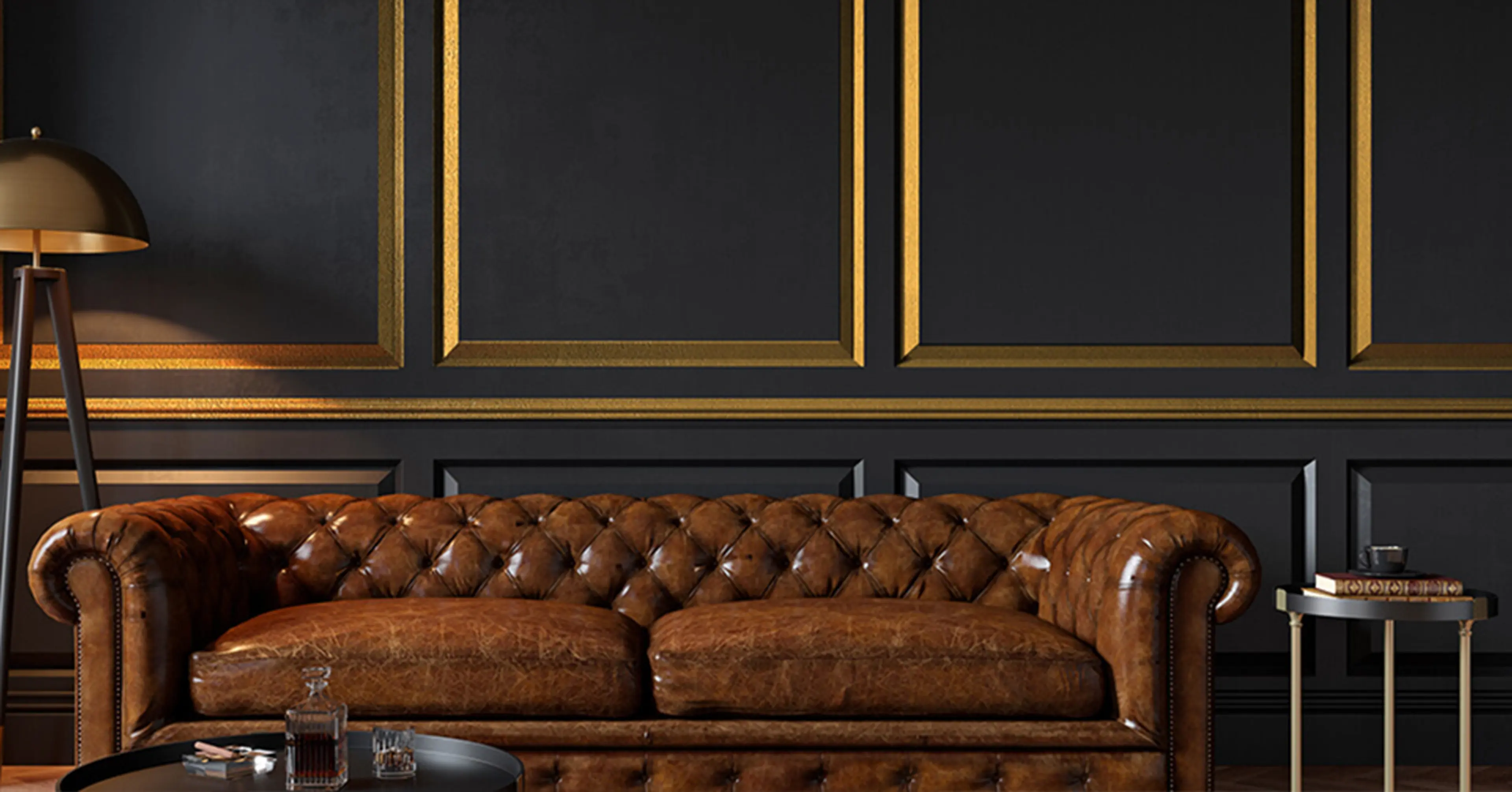 Black-and-gold-walls