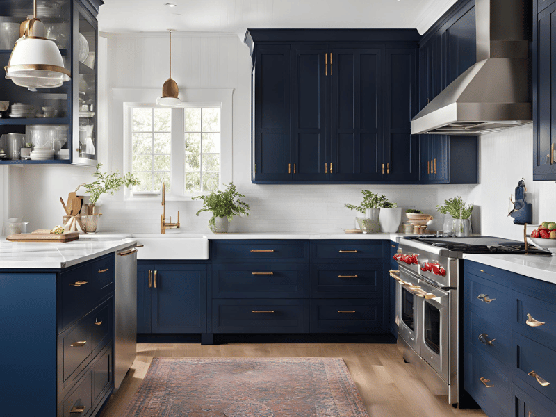 Blue And White Kitchen Colour