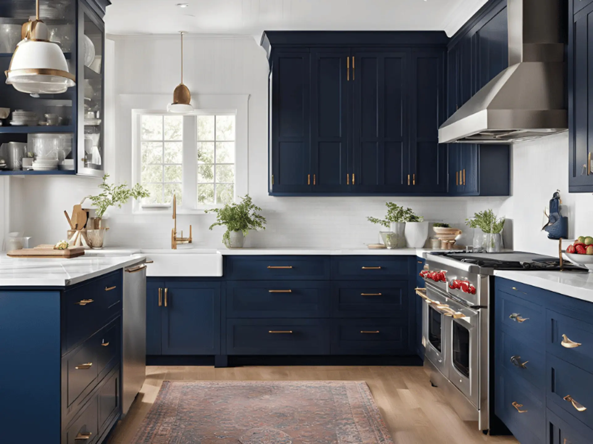 Blue And White Kitchen Colour