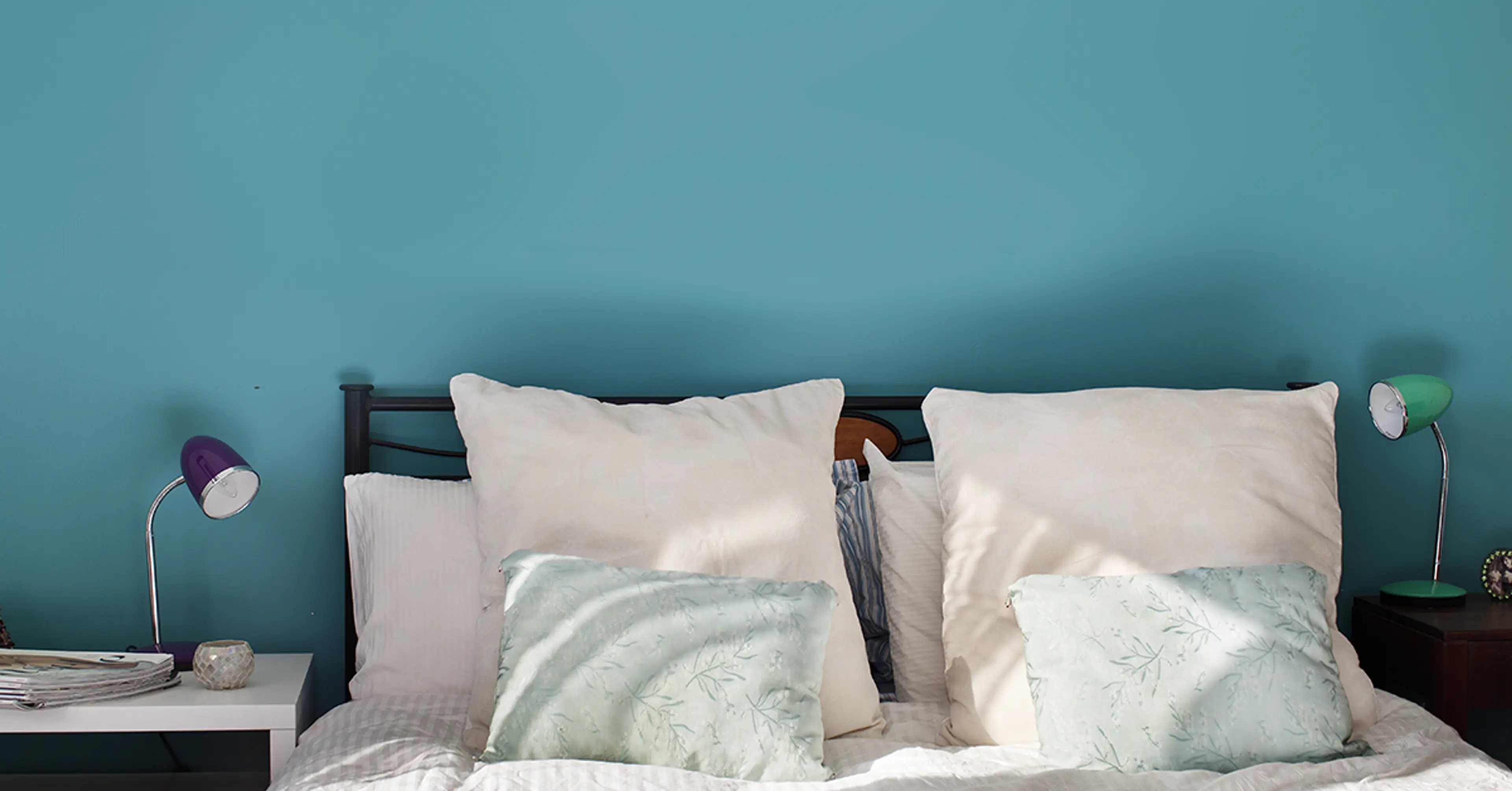 blue-bed-wall
