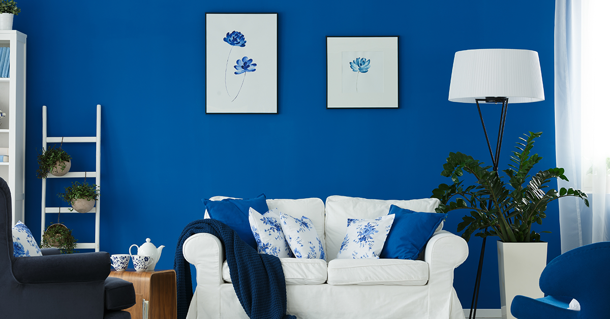 Blue-wall-colour-for-the-living-room