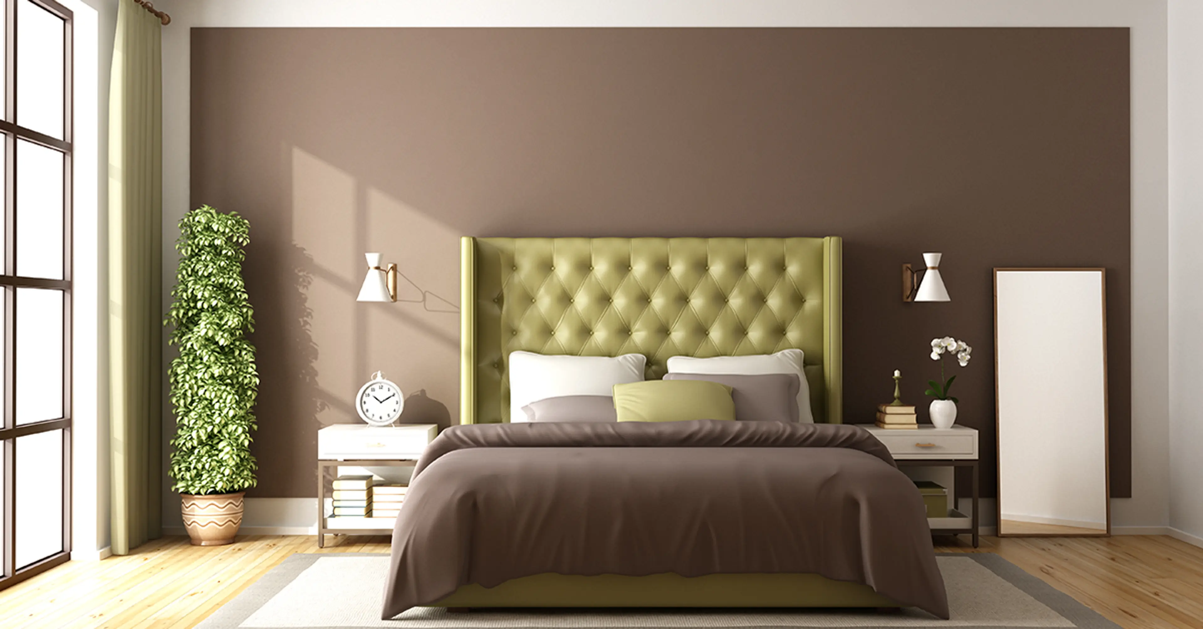 Brown-guestroom-wall-colour
