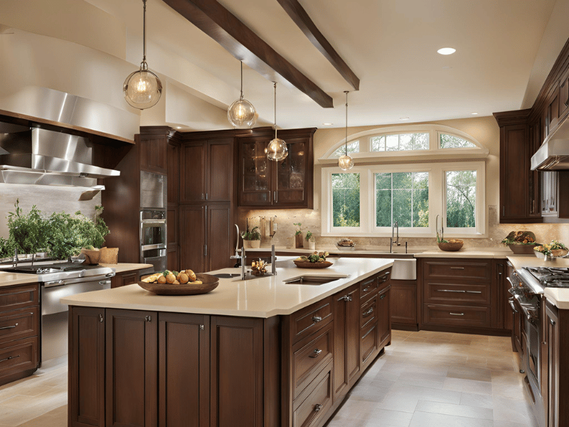 Classic Brown And Cream Kitchen Colour