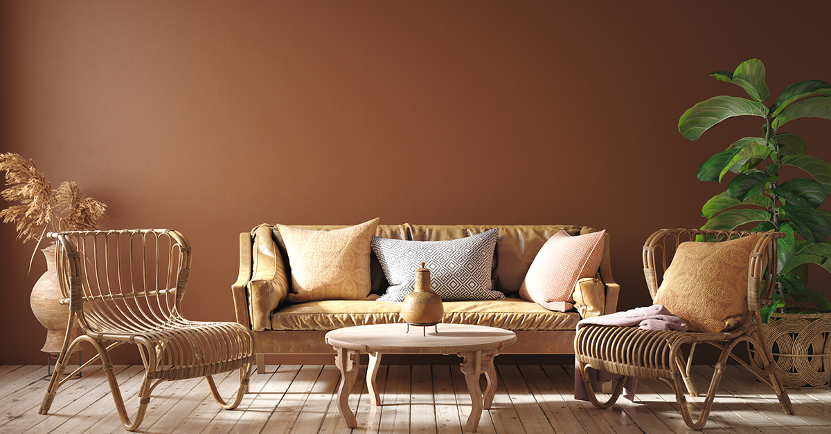 Coffee-brown-walls-for-indoor-plants-1