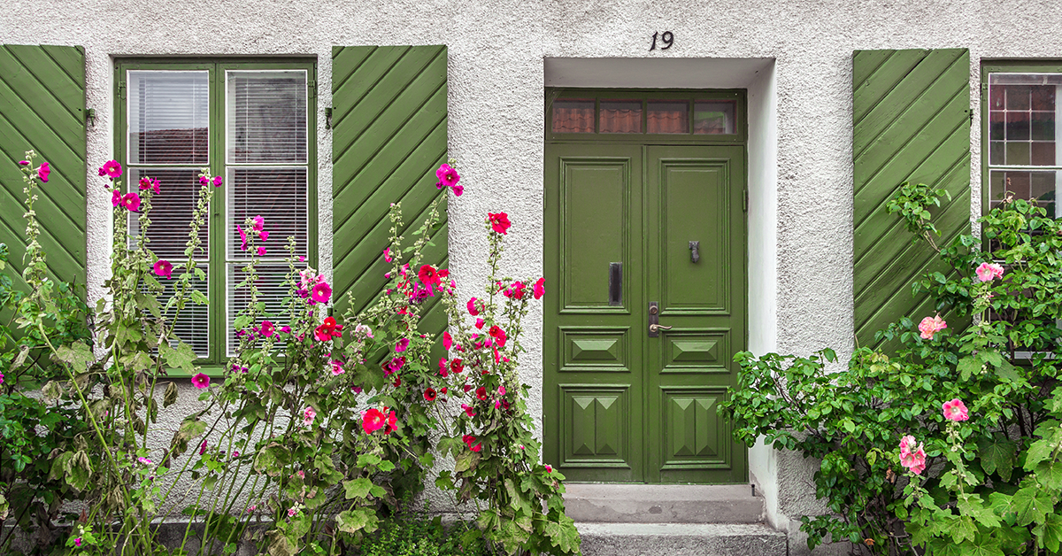 Earthy-green-main-door