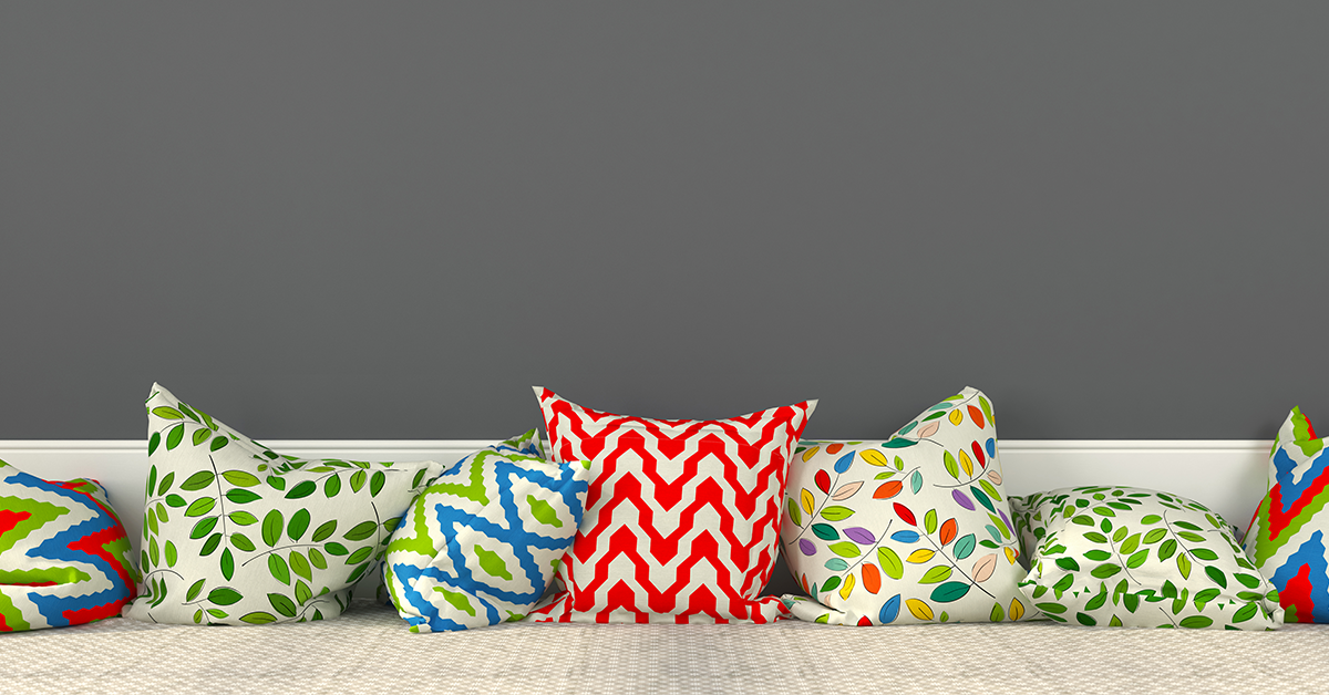 Floor-cushions-in-the-living-room