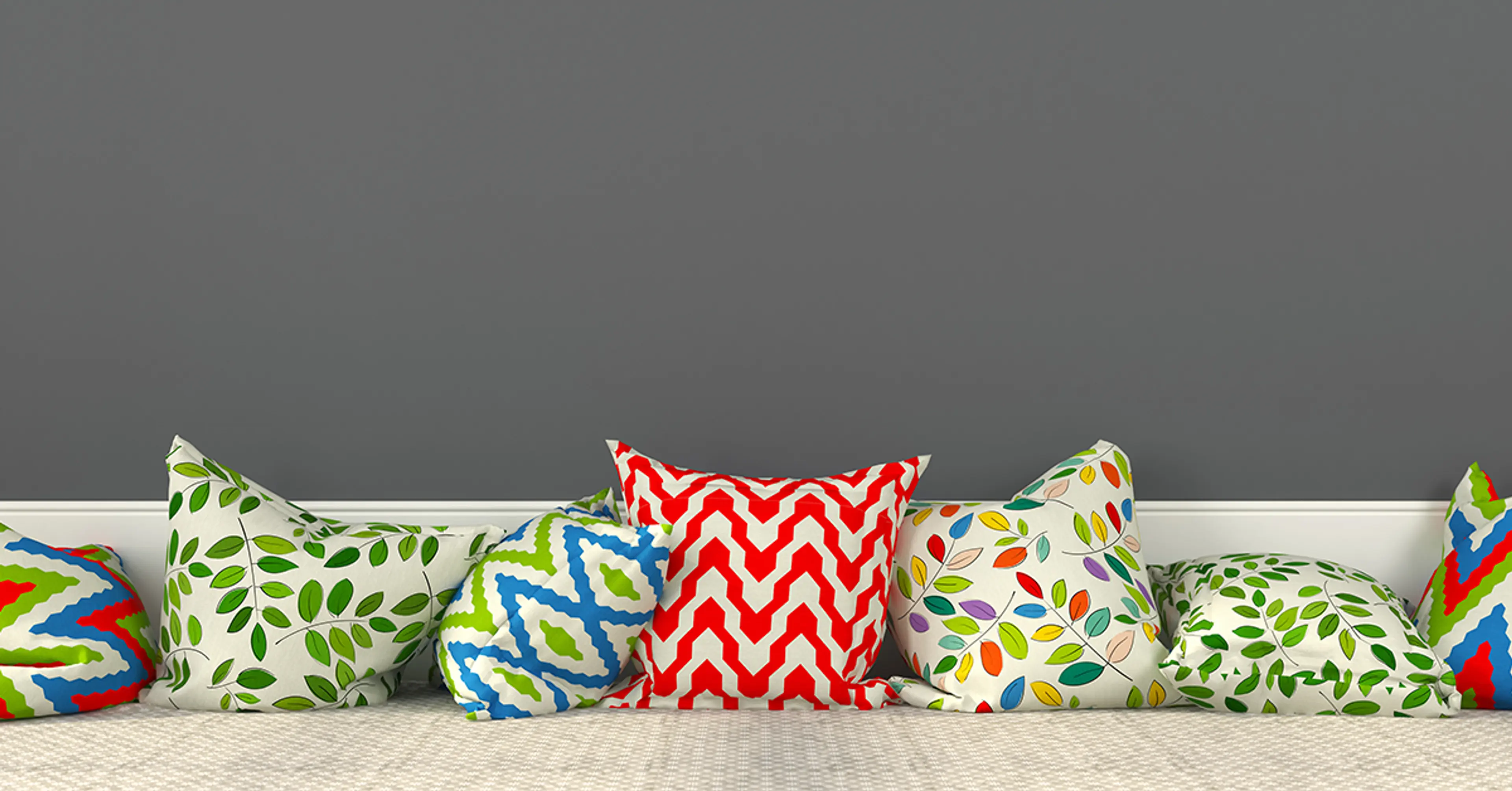 Floor-cushions-in-the-living-room