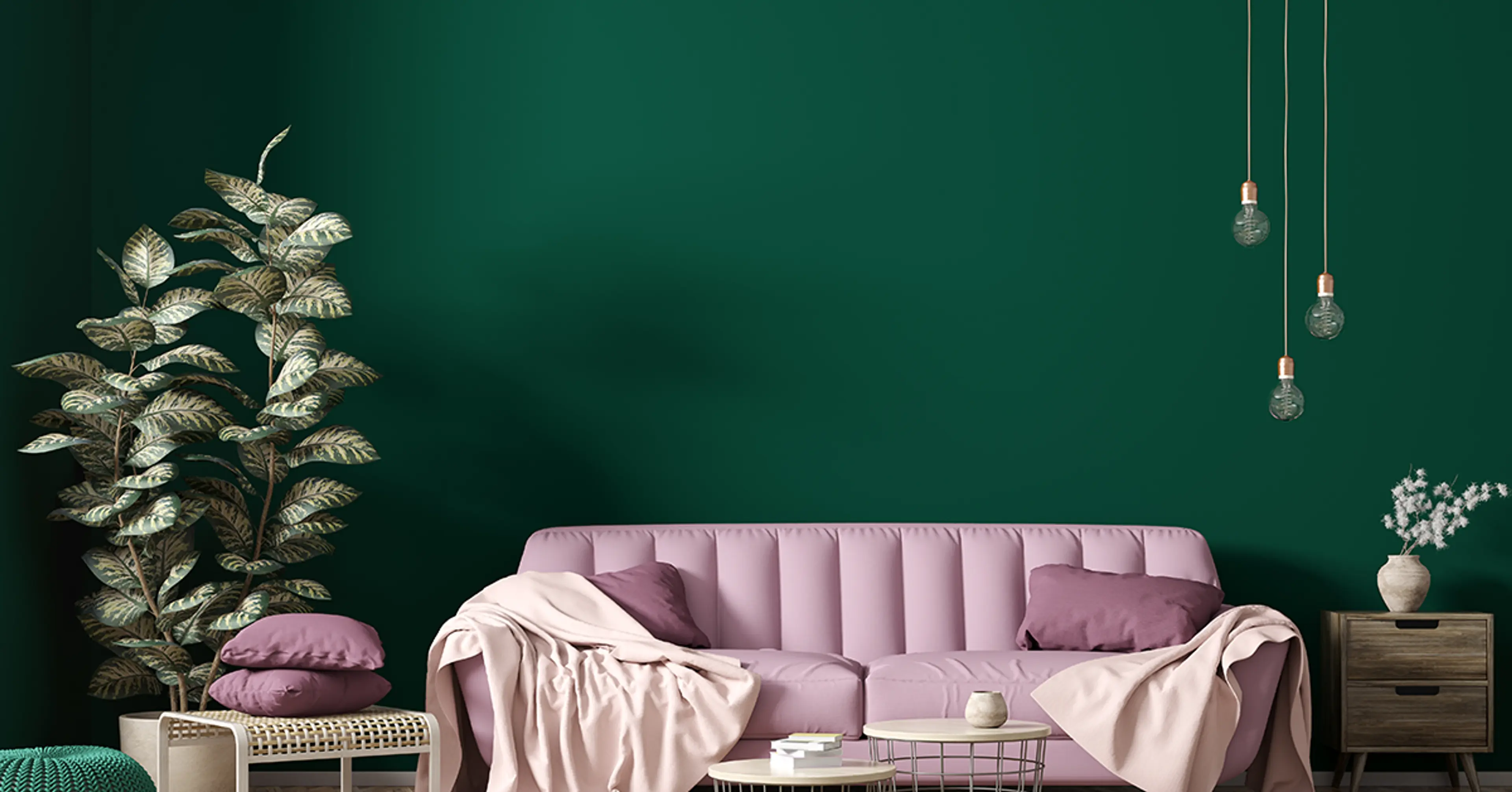 Green-wall-colour-for-the-living-room