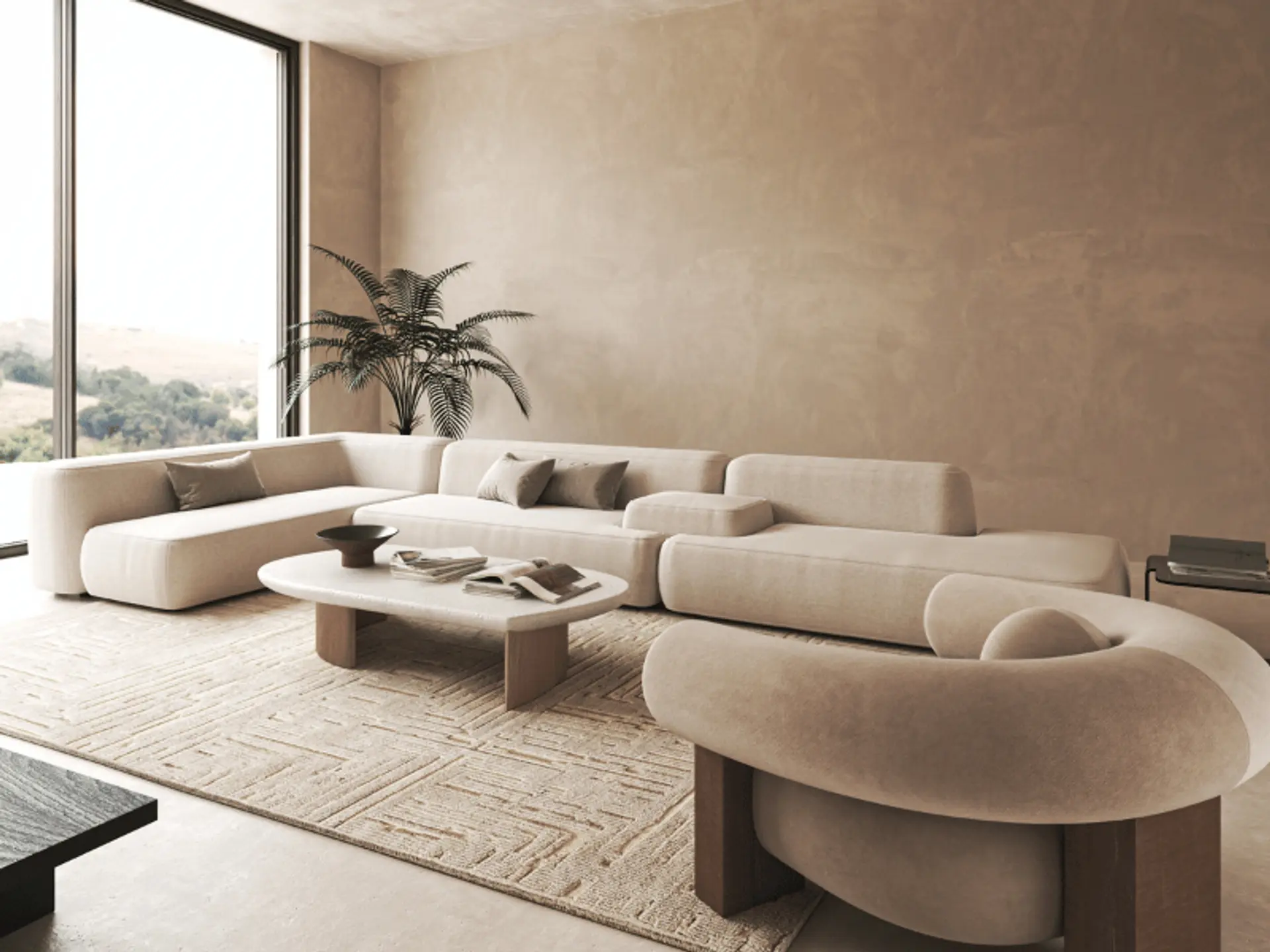 light brown walls