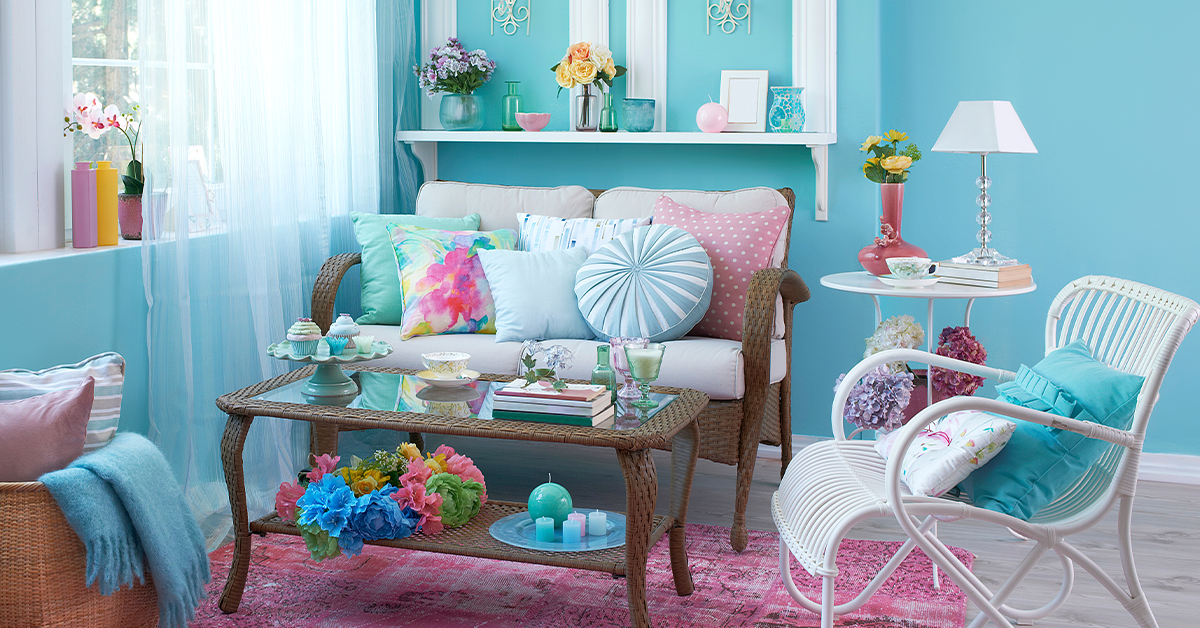 Living-room-decor-for-Holi-festival