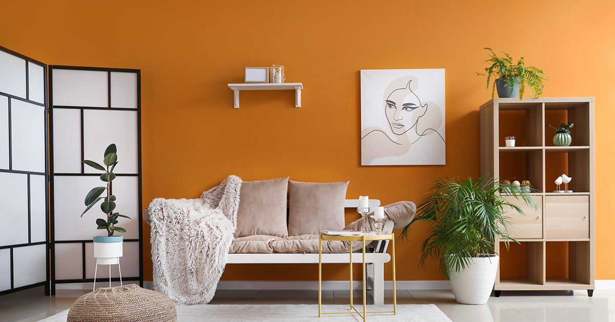 Orange-walls-for-dim-rooms