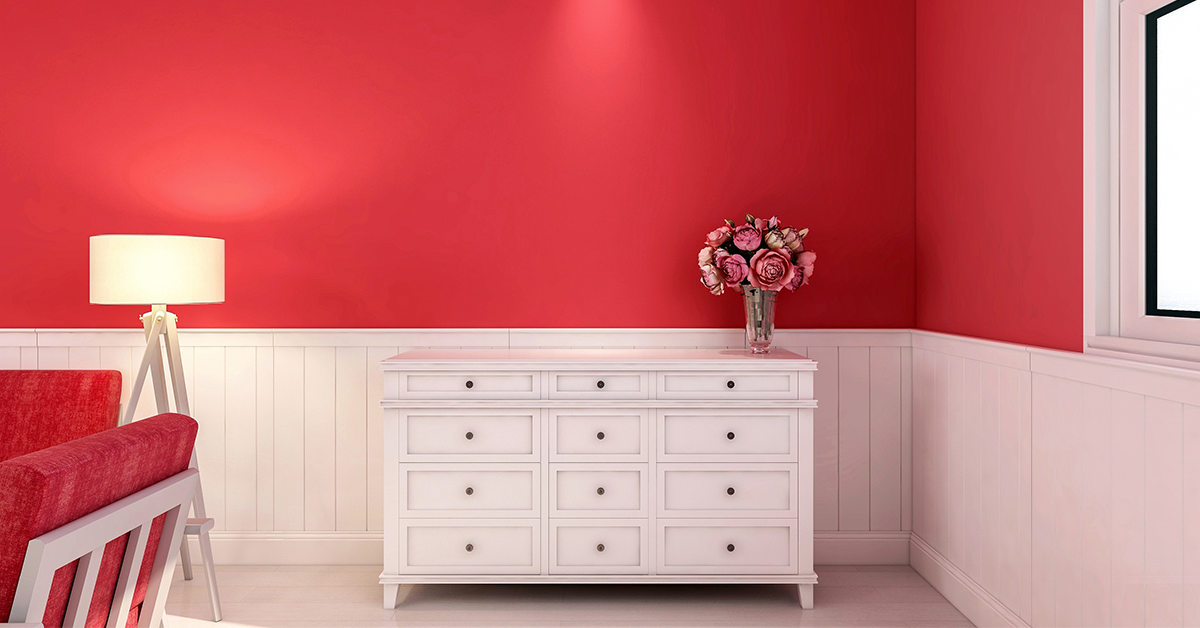 Red-and-white-room