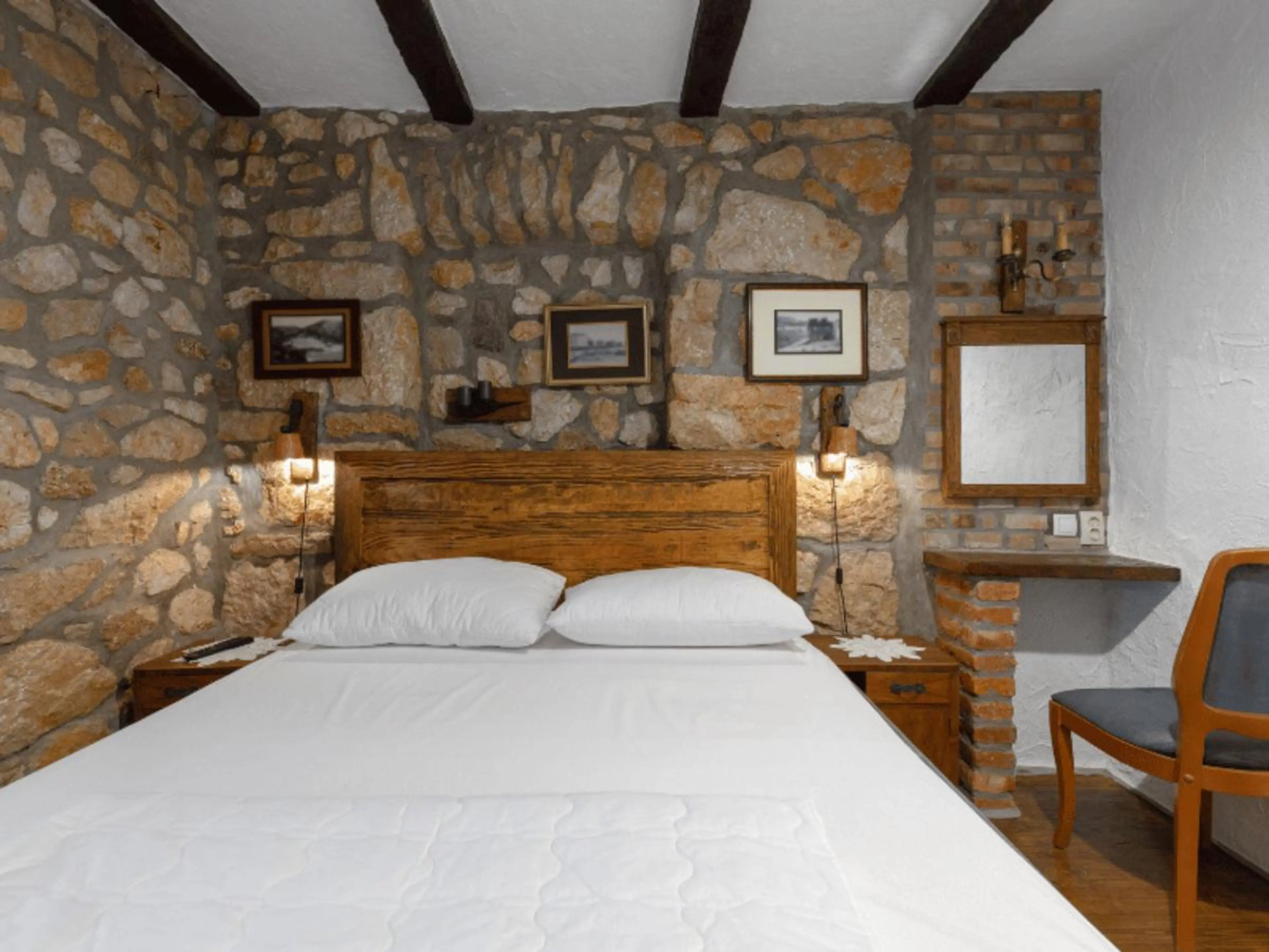 Stone bedroom