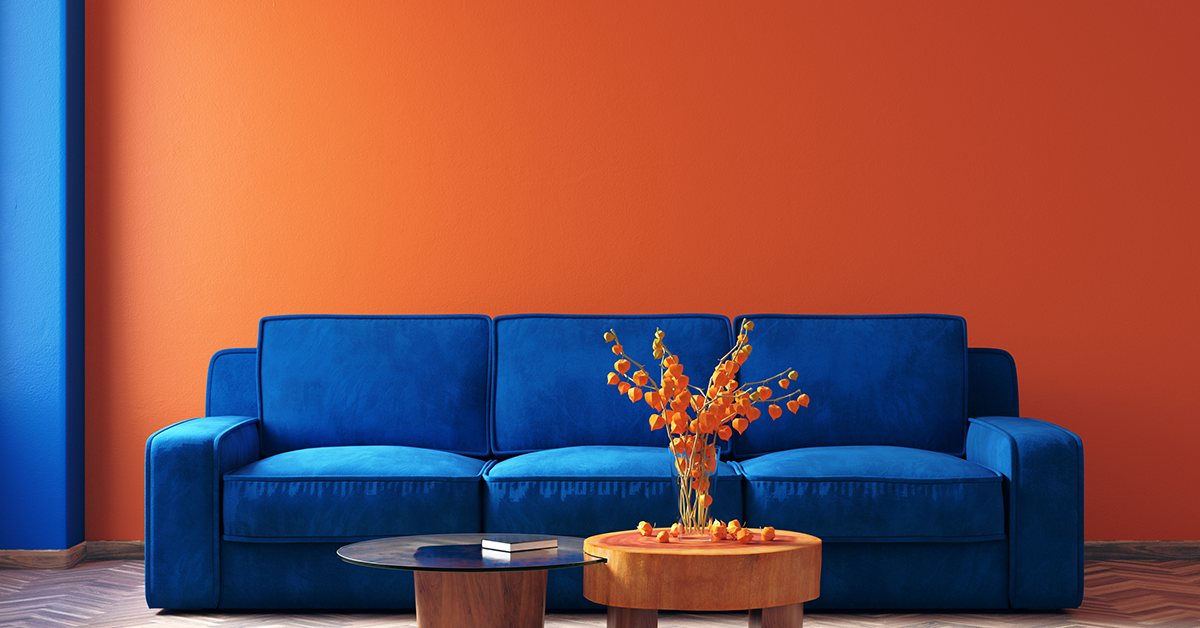 Tangerine-and-blue