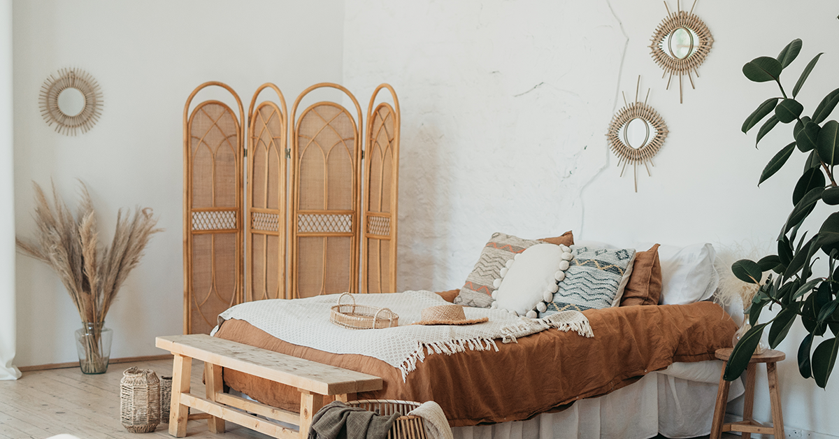 bedroom-with-boho-look