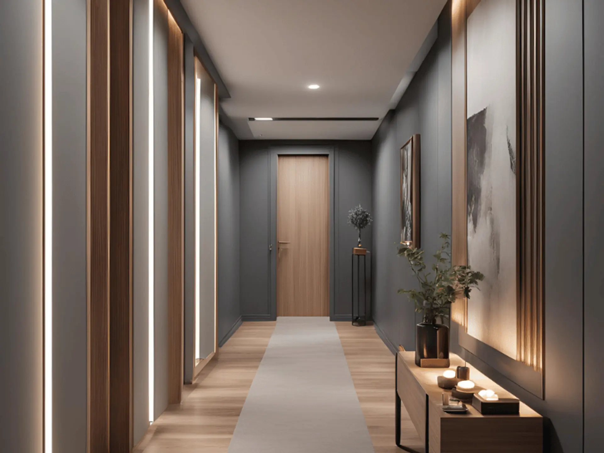 grey-andearth-tones-wall-painted-hallway