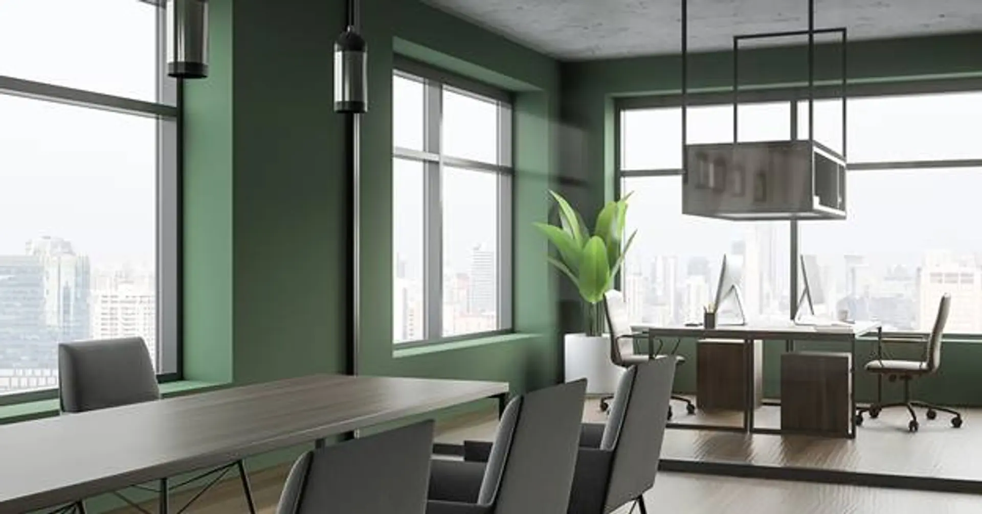 Green-walls-in-office