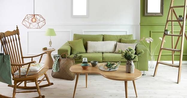 Beautiful-green-walls-for-a-living-space