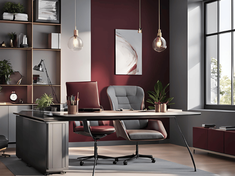 Maroon and Grey Colour