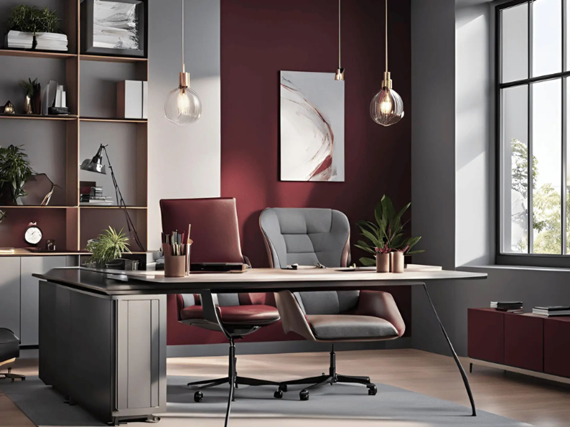 Maroon and Grey Colour