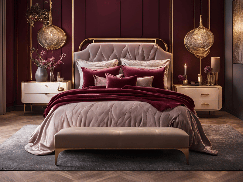 Maroon Bedroom Colour