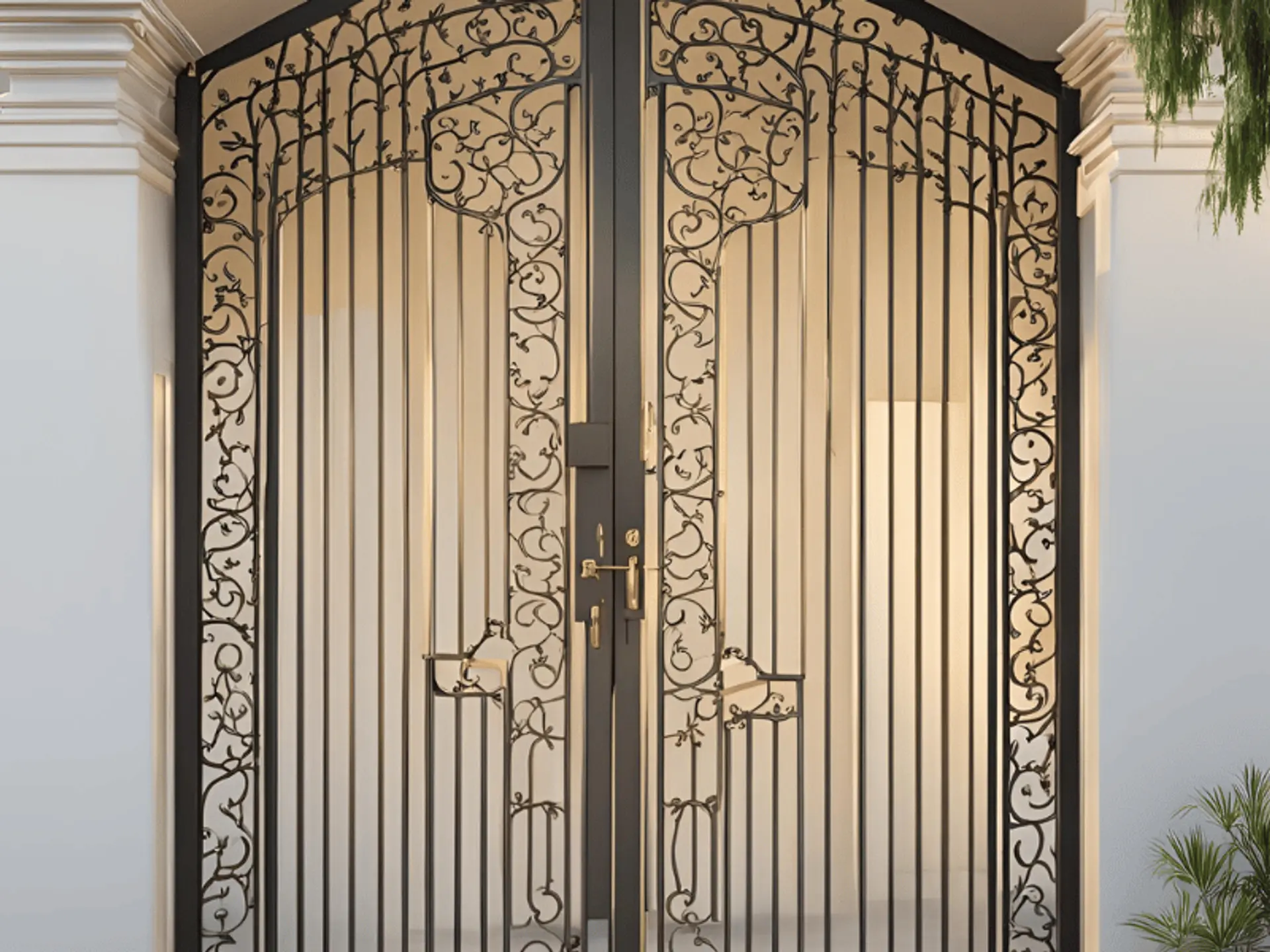 Off-White and Gold Gate Colour for Minimalistic Designs