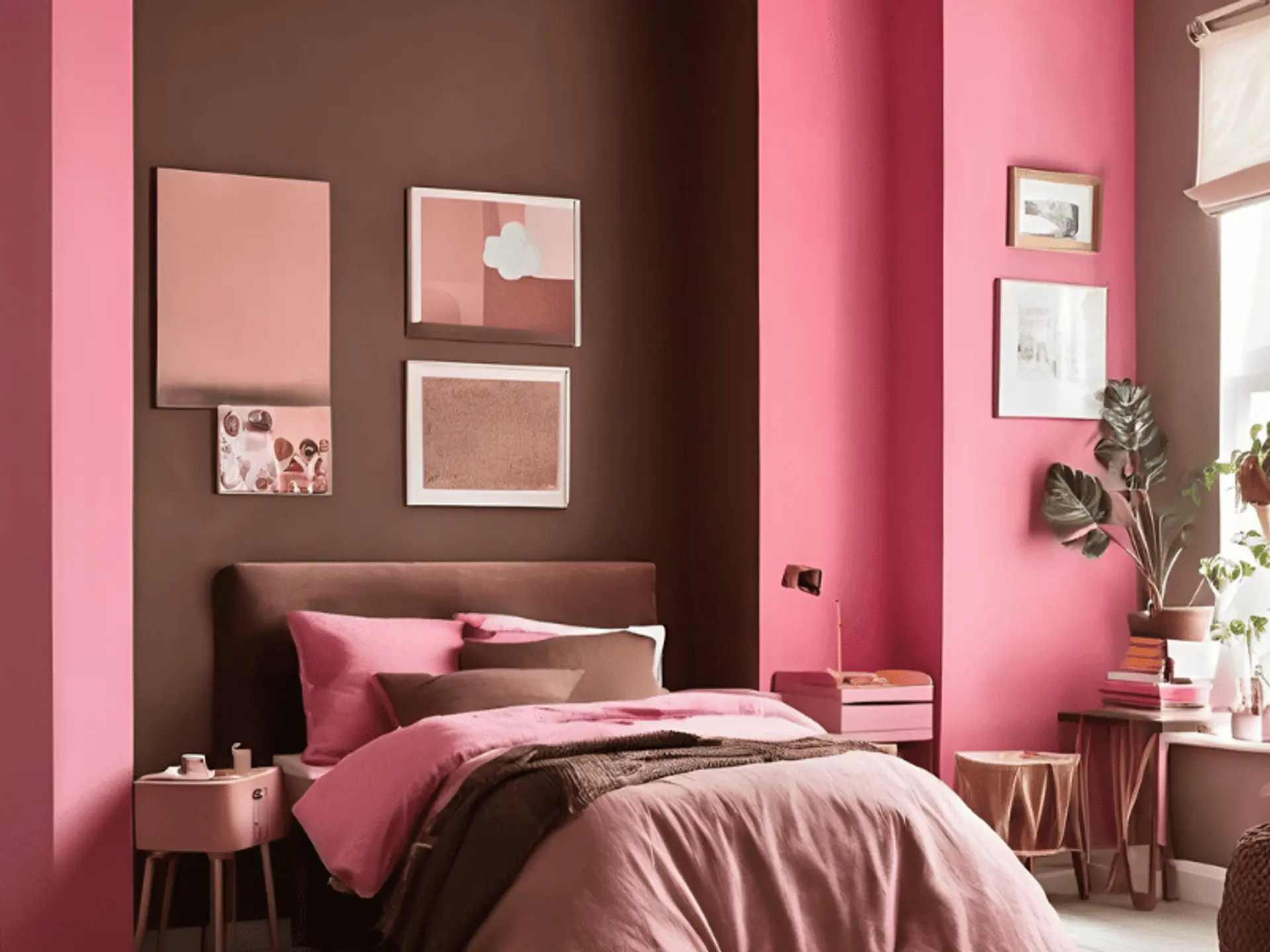 Pink and Brown Colour