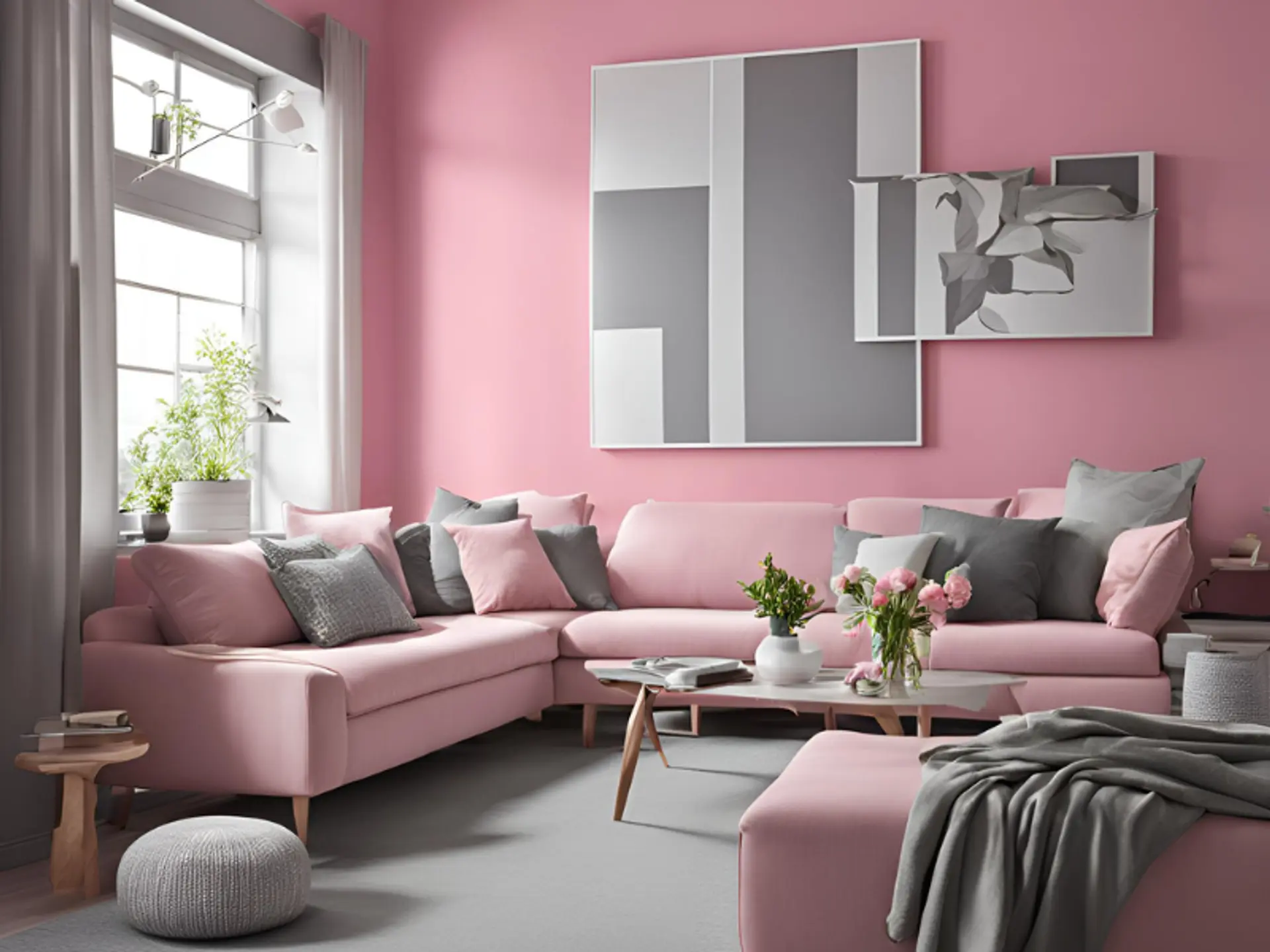 Pink and Grey