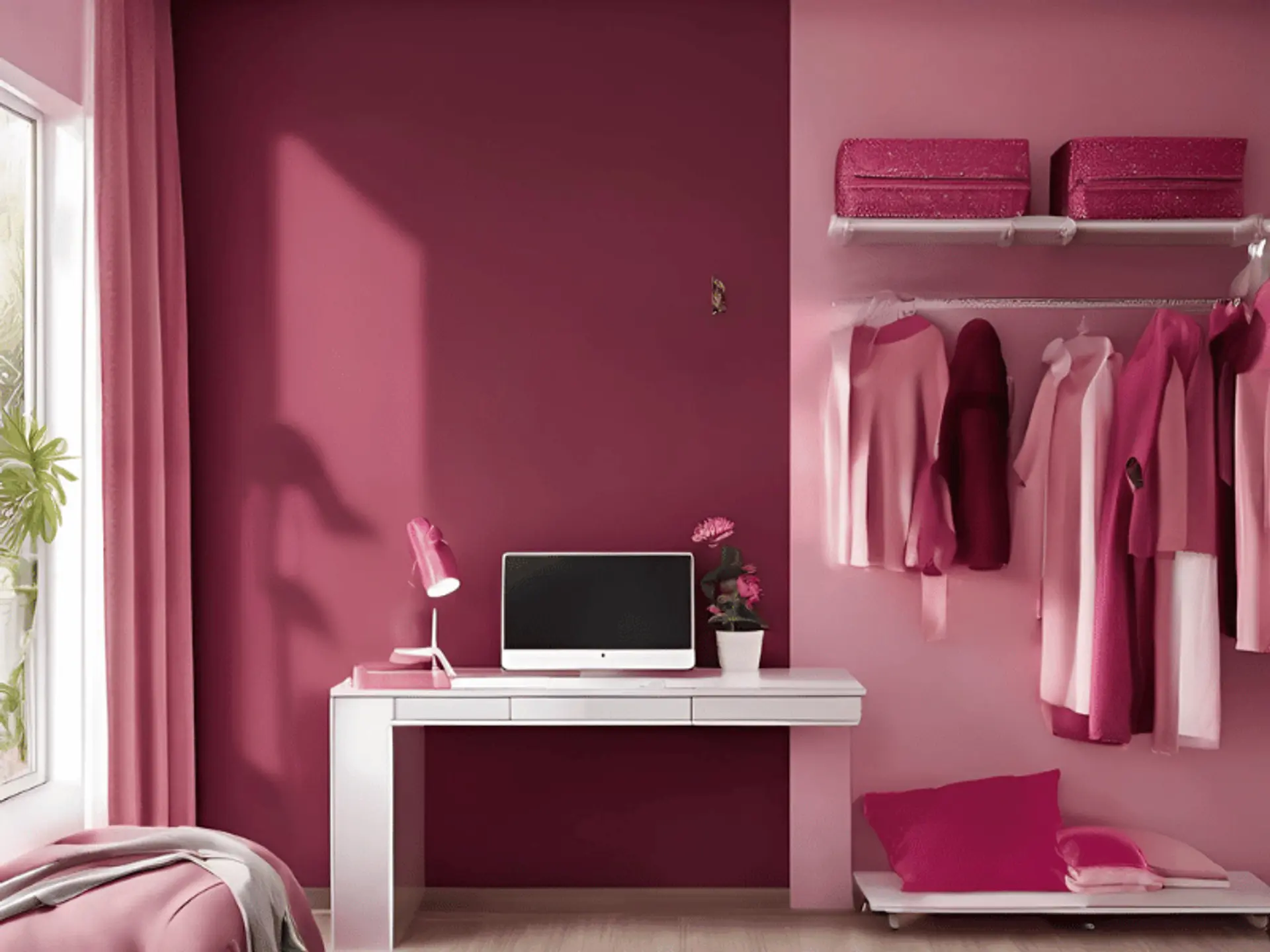 Pink and Maroon Colour