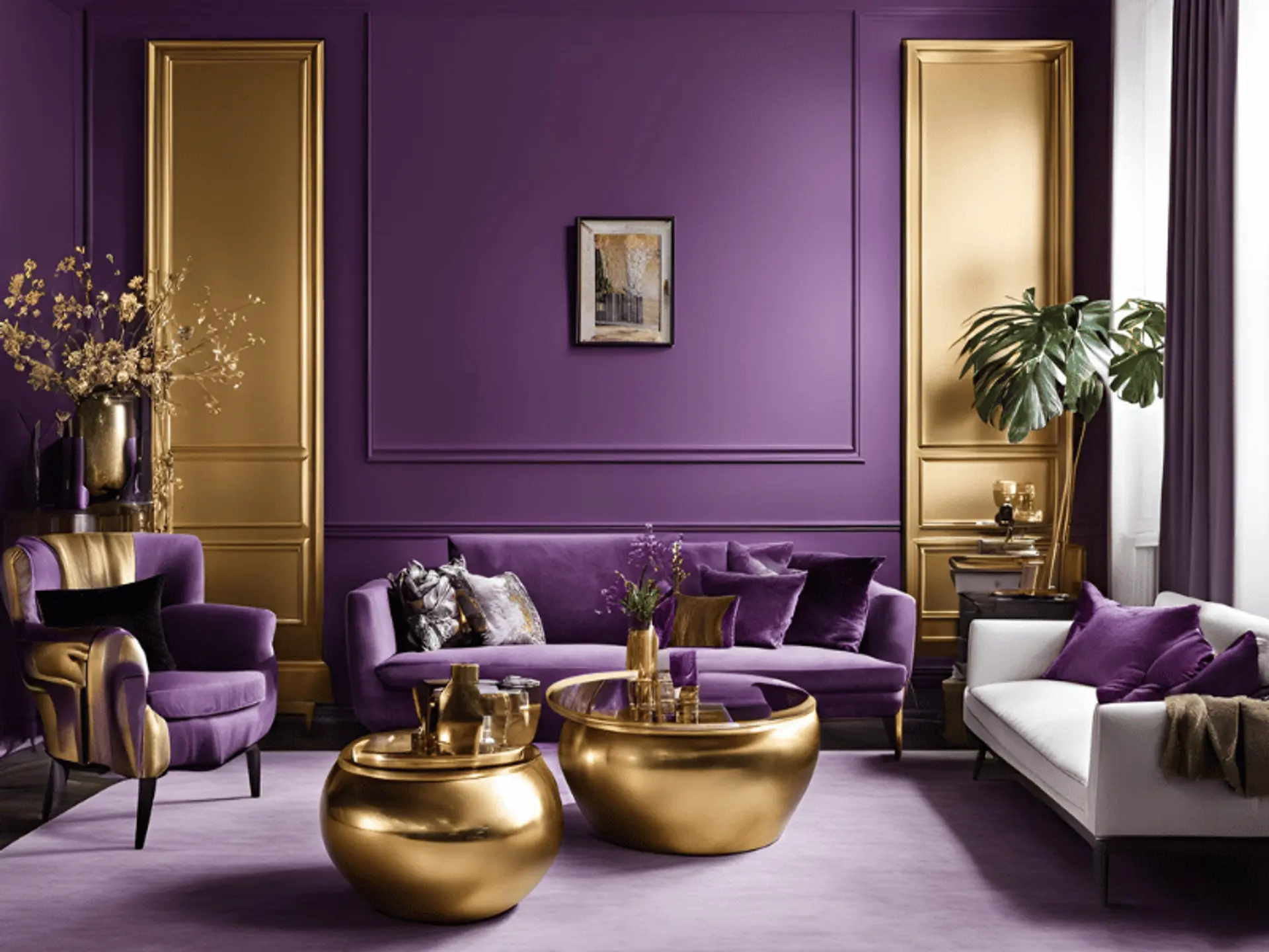 Purple and Gold Wall